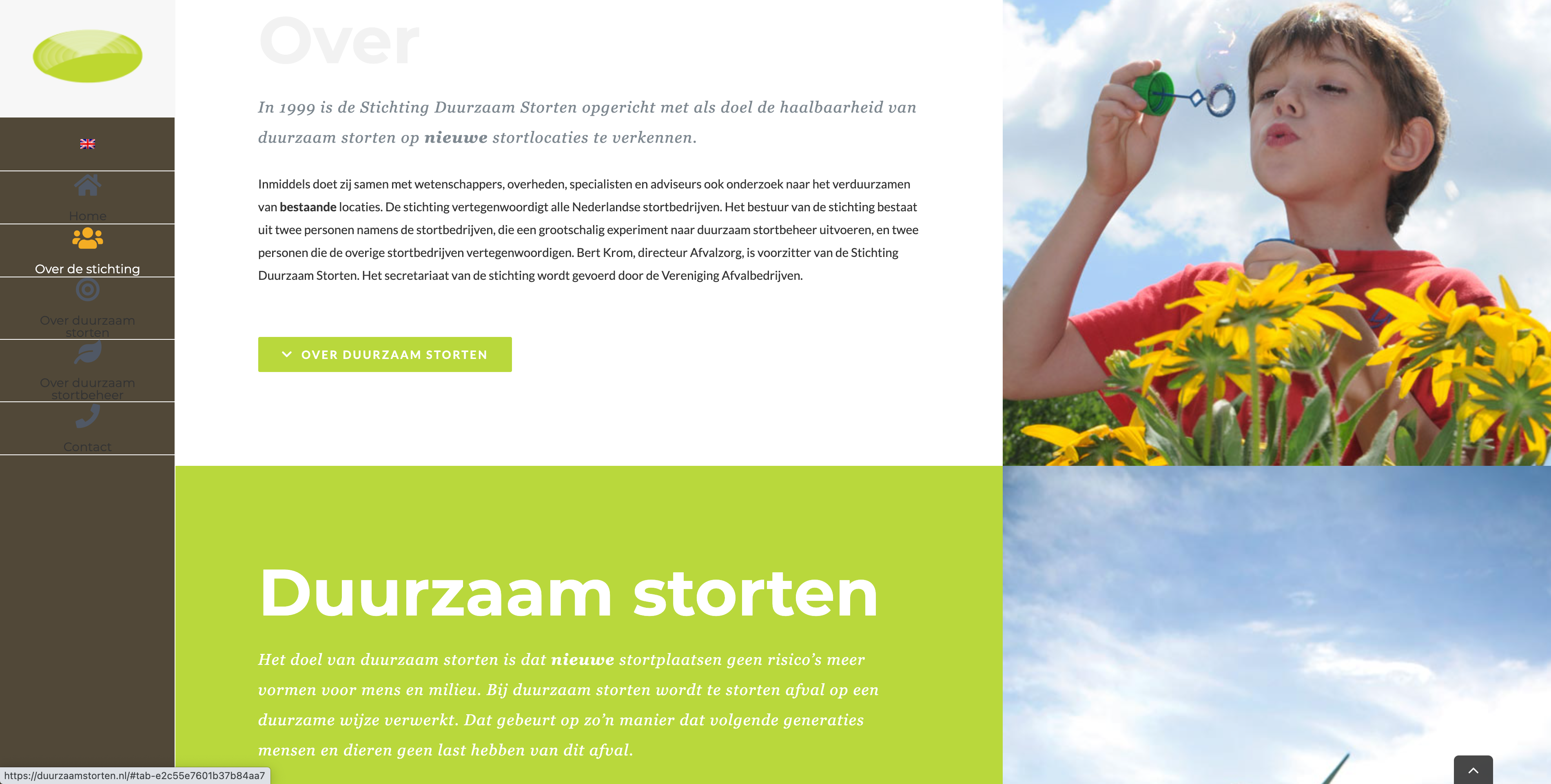Stichting Duurzaam Storten | Webbaron | Websites voor zelfstandigen en ...