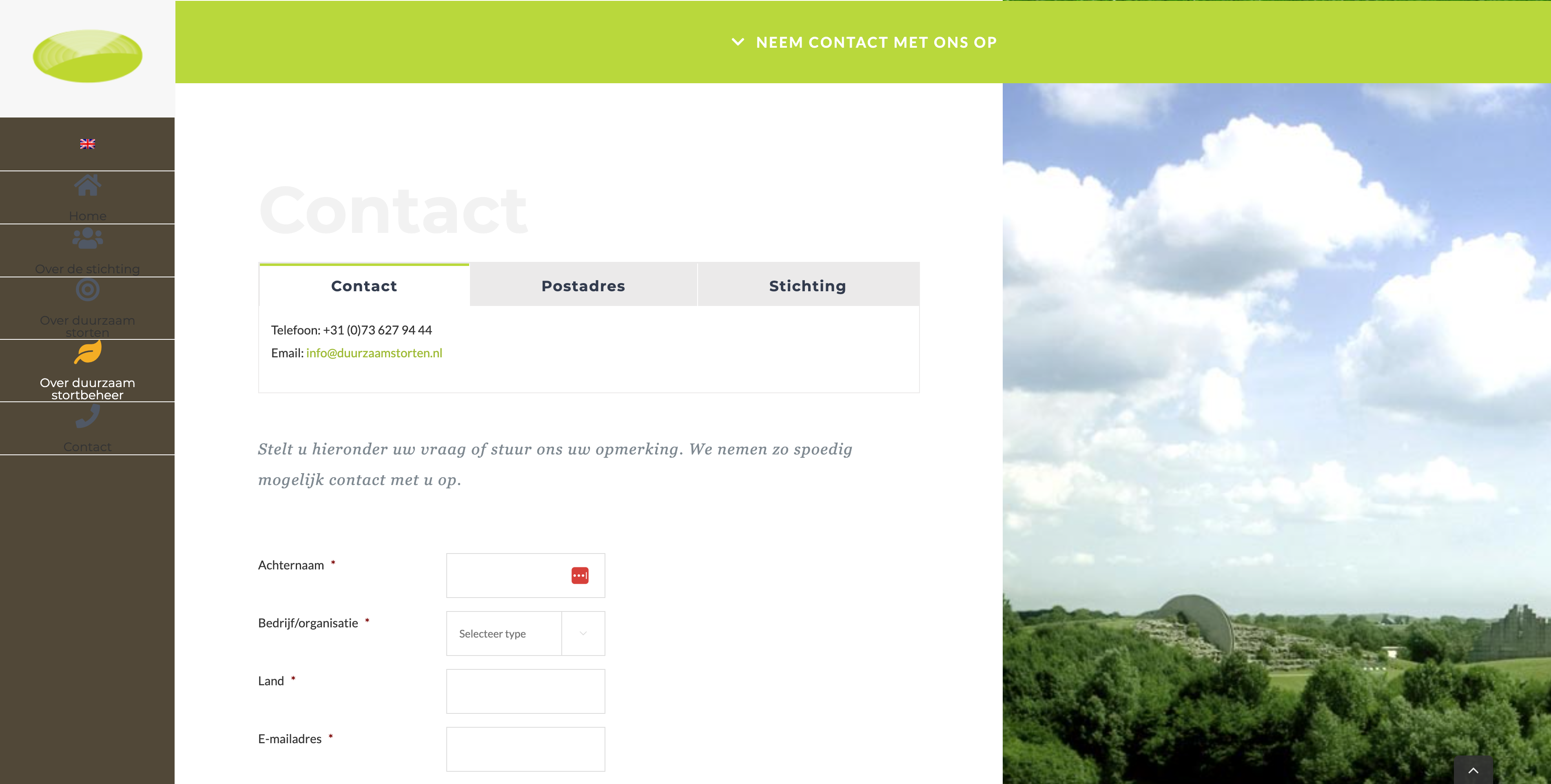 Stichting Duurzaam Storten | Webbaron | Websites voor zelfstandigen en ...